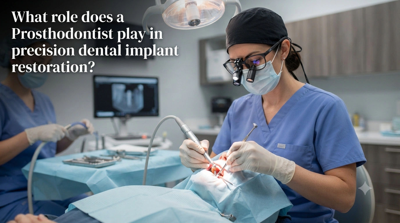What role does a Prosthodontist play in precision dental implant restoration?