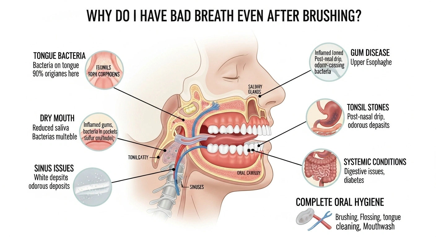 Why Do I Have Bad Breath Even After Brushing? Why Do I Have Bad Breath Even After Brushing?