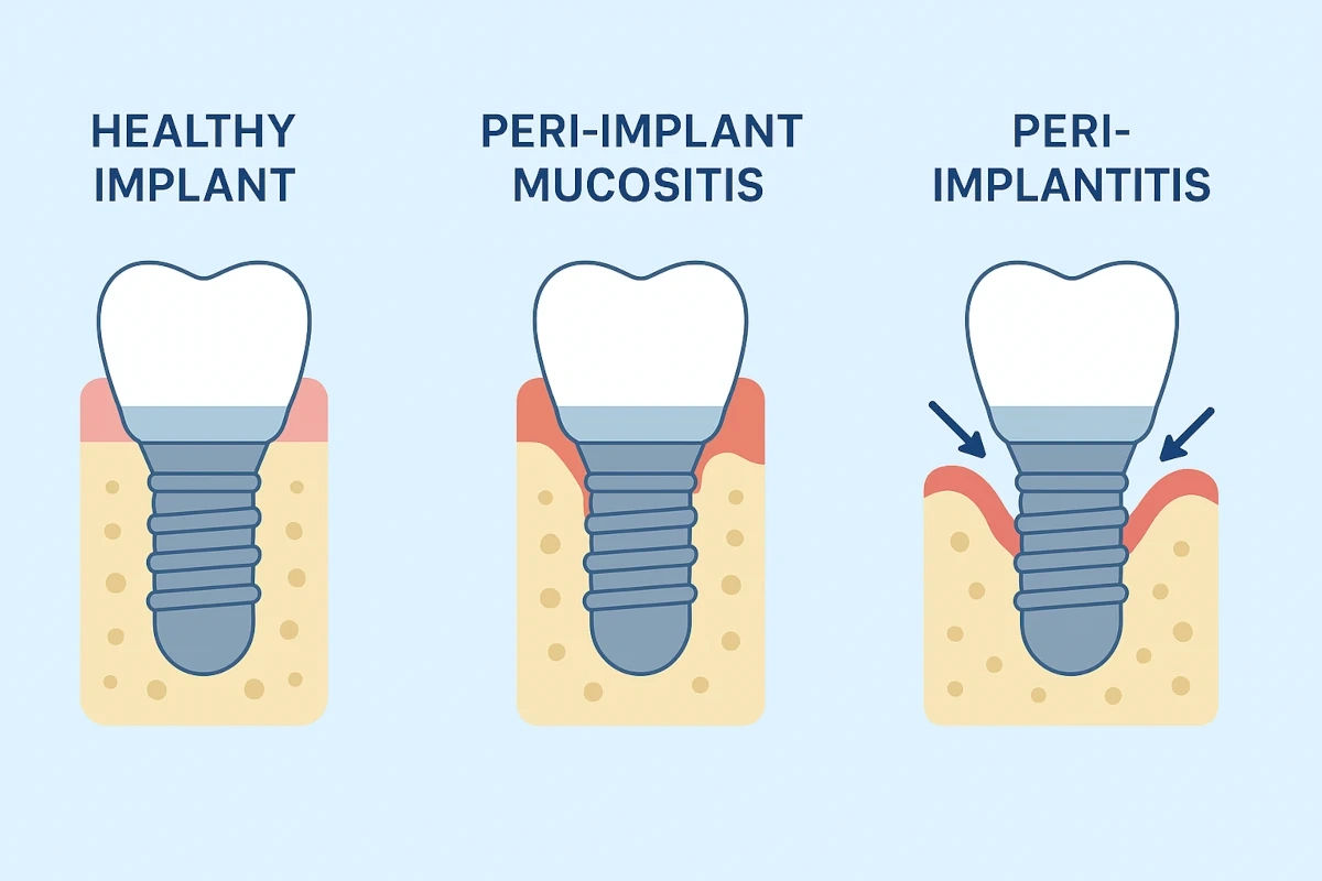 Peri-Implant Mucositis vs Peri-Implantitis: What's the Difference? Peri-Implant Mucositis vs Peri-Implantitis: What's the Difference?