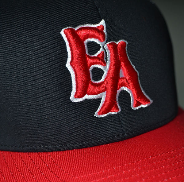 3D puff embroidery close up on a hat at American Casual