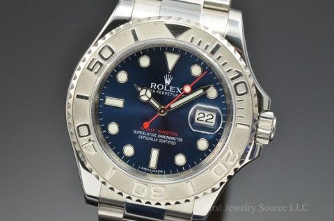 Mens Rolex Yachtmaster Steel and Platinum Blue Dial Automatic 116622 Random for sale