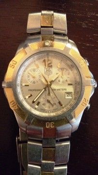 Tag Heuer 2000 Exclusive Mens Swiss Quartz Chronograph Watch Cn1151 18k Gold for sale