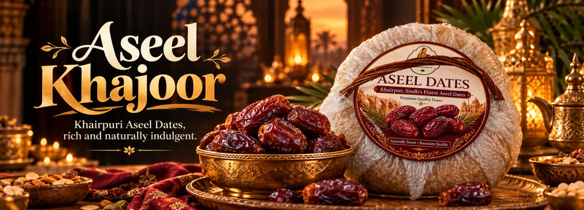 Amma's Ingredients Authentic Khairpuri Khajoor Dates Banner