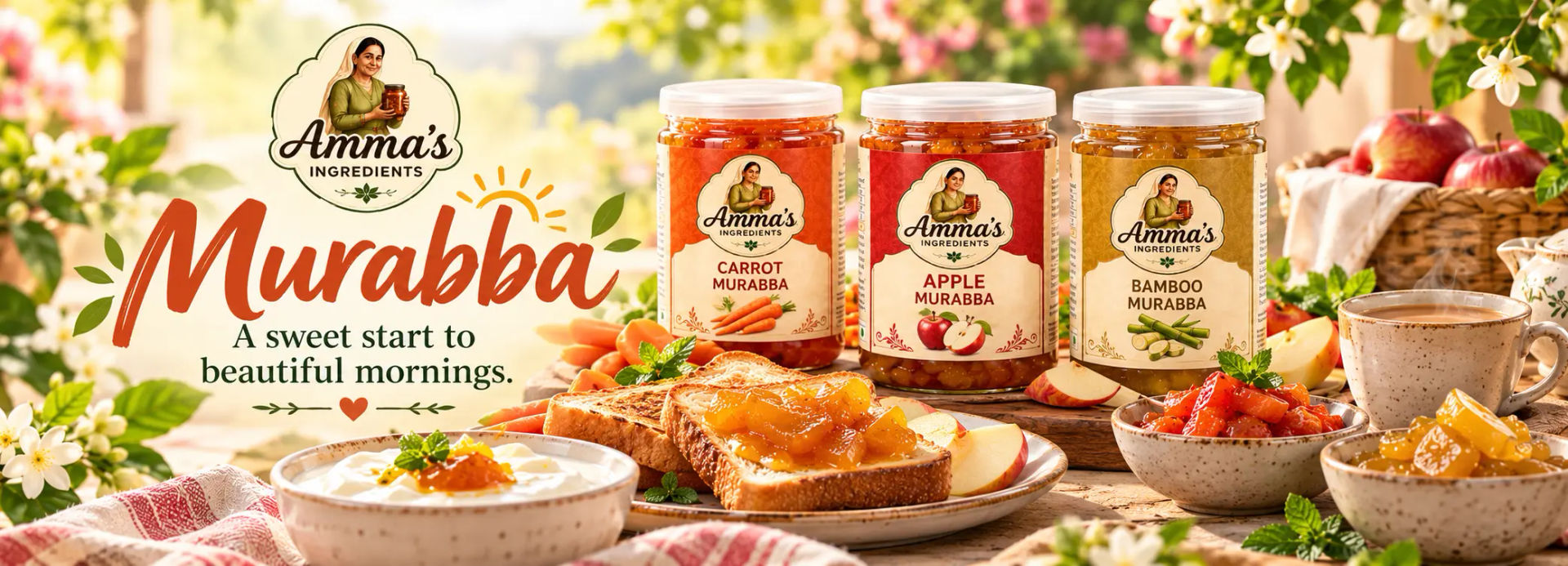 Amma's Ingredients Authentic Homemade Murabba Banner