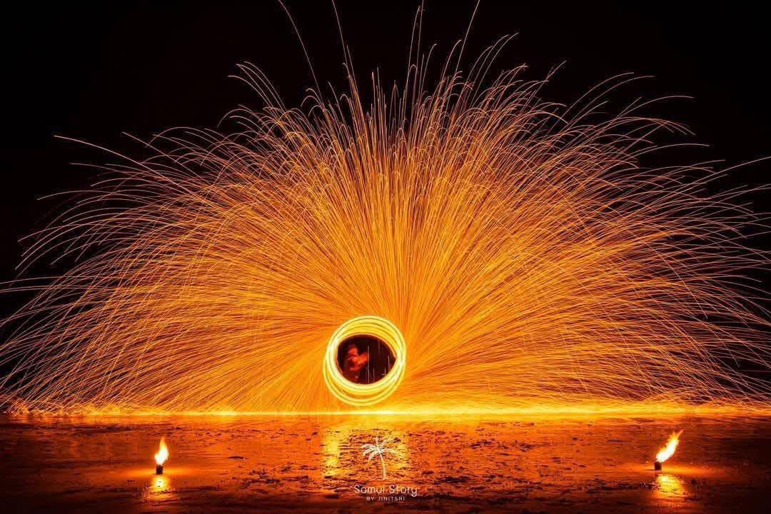 Fireshow On The Beach
