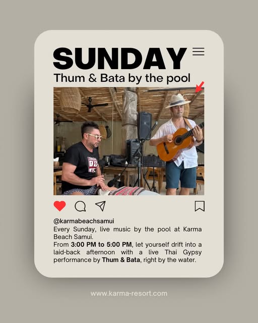 Thum & Bata by the pool
