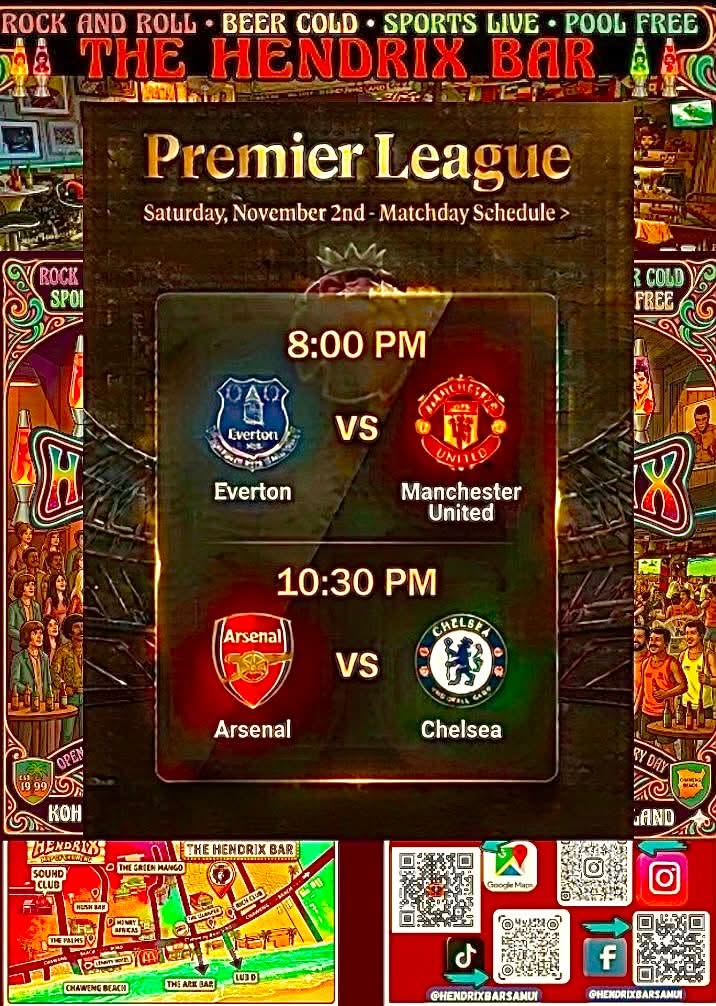 Premier League Matchday Schedule