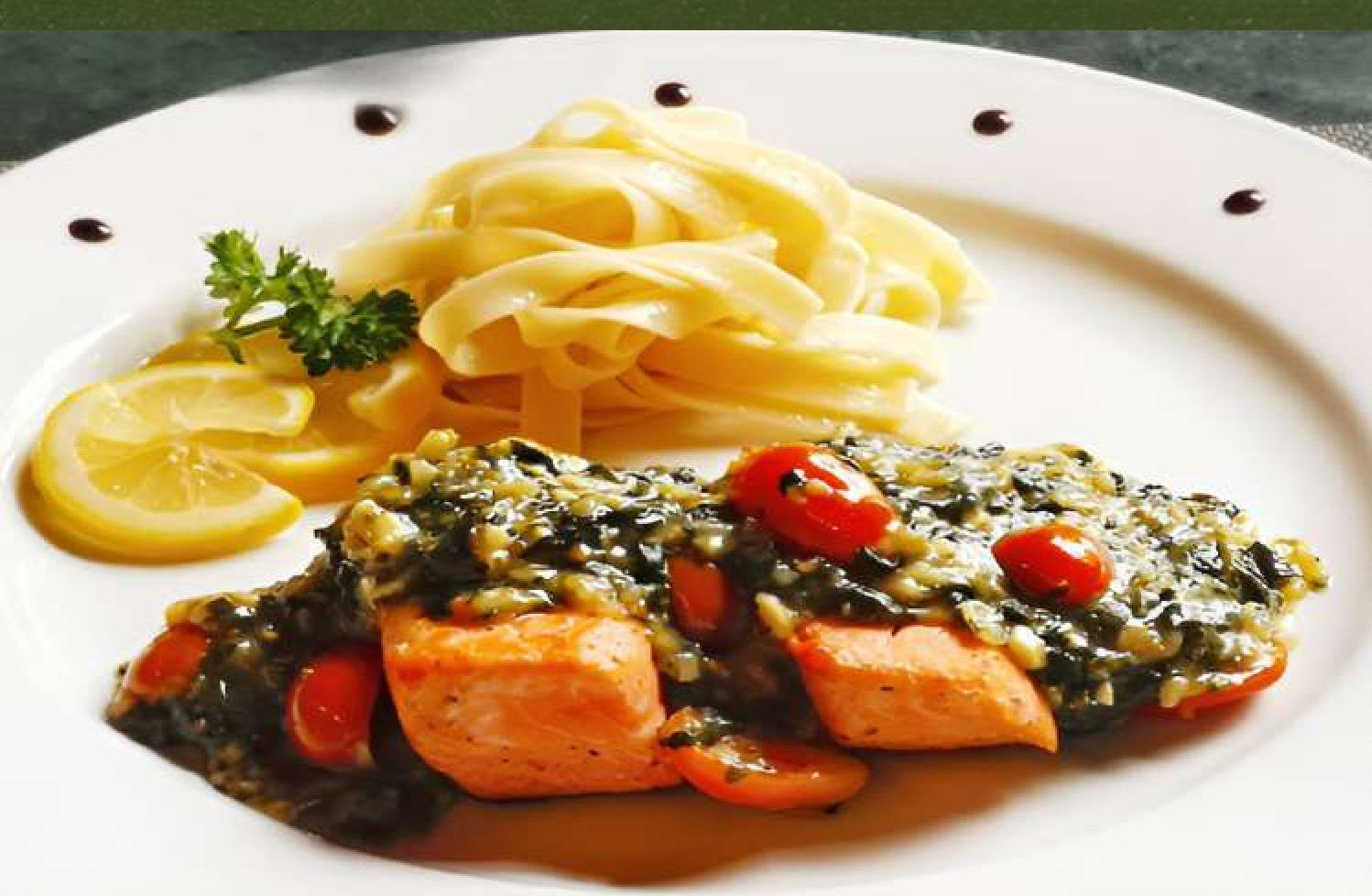 Tuscan Salmon with Tagliatelle