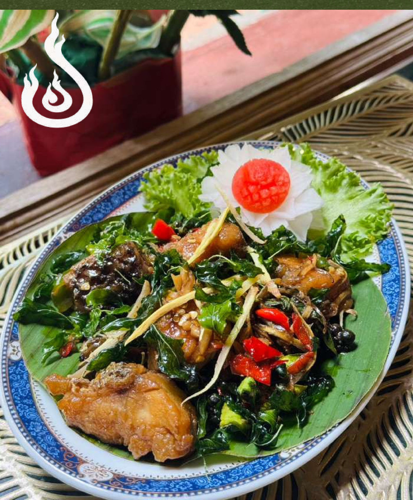 Spicy stir-fried Fish with Thai Herbs