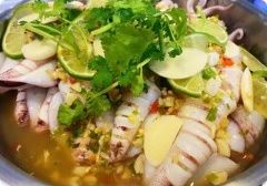 Steamed Squid in Lime & Chili
