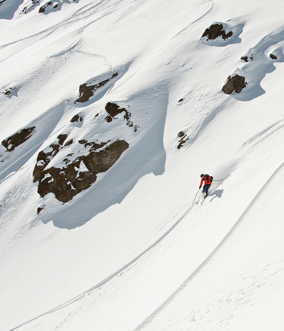 Man freeriding in Gemstock
