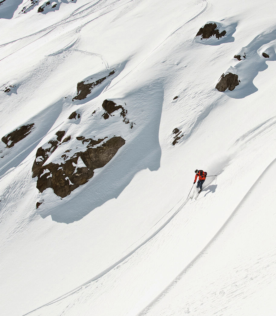 Man freeriding in Gemstock