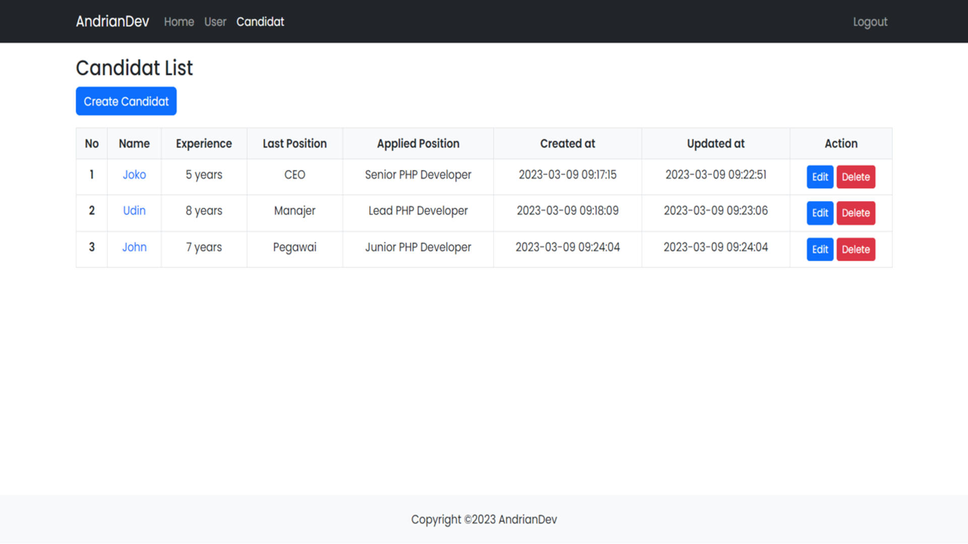 Laravel Auth JWT