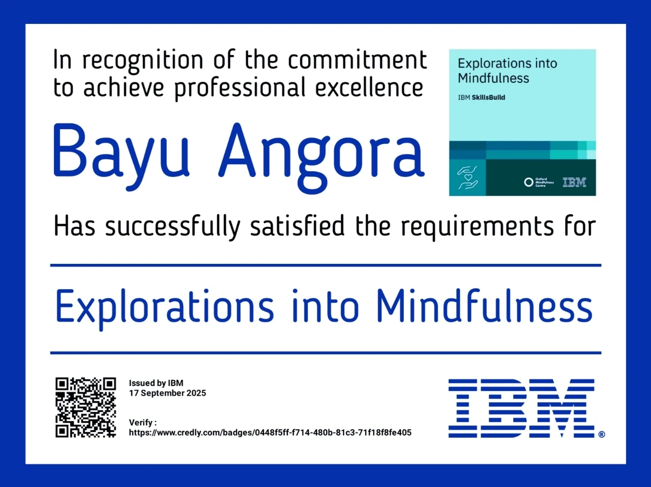 IBM | Mindfulness | Bayu Angora