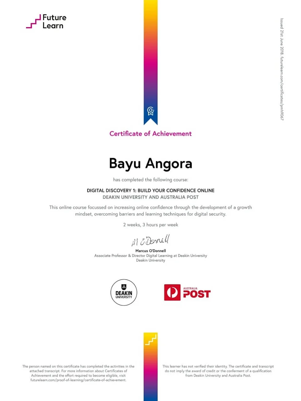 FutureLearn - Digital Discovery 1 - Bayu Angora