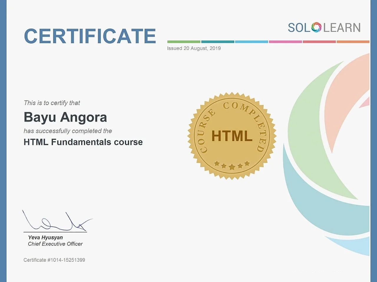 SoloLearn - HTML Fundamentals - Bayu Angora