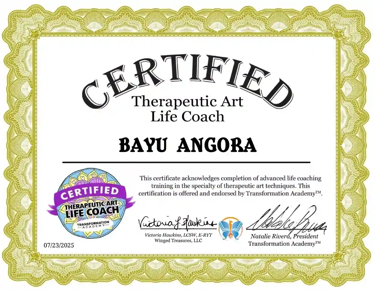 Transformation | Therapeutic Art | Bayu Angora
