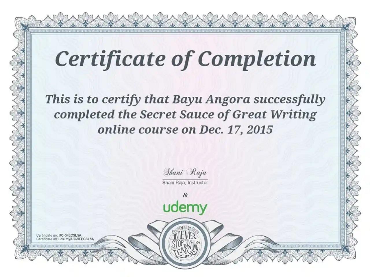 Udemy - Great Writing - Bayu Angora