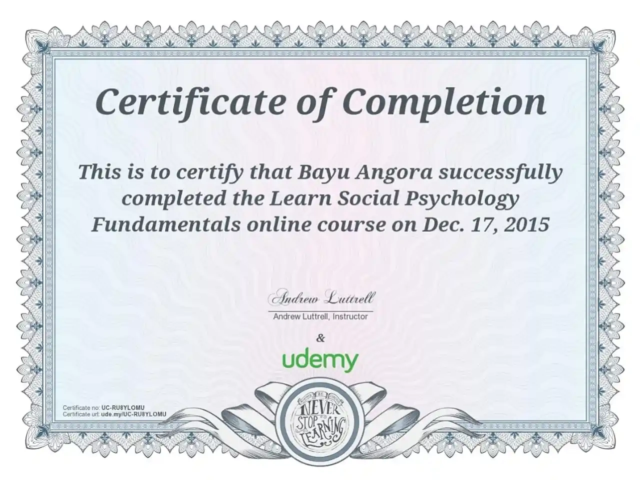 Udemy - Social Psychology - Bayu Angora