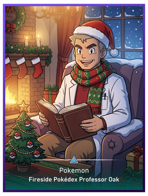 Fireside Pokédex Professor Oak