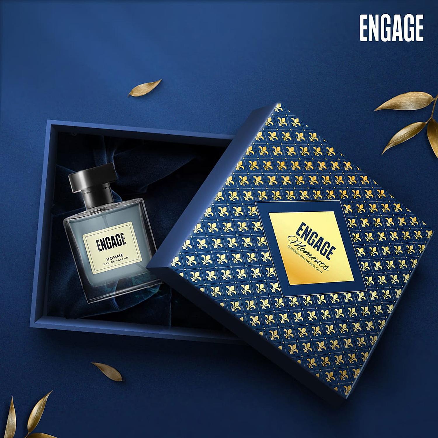 Engage Moments Luxury Perfume Gift Set for Men, Fresh & Citrus, Long