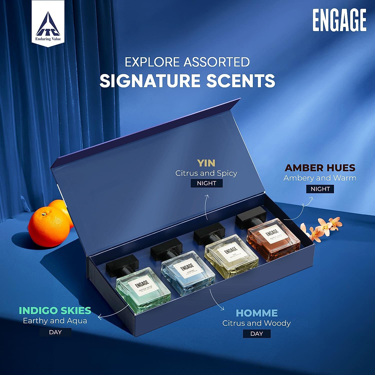 Engage Luxury Perfume Gift Pack for Men, Travel Sized, Assorted Pack