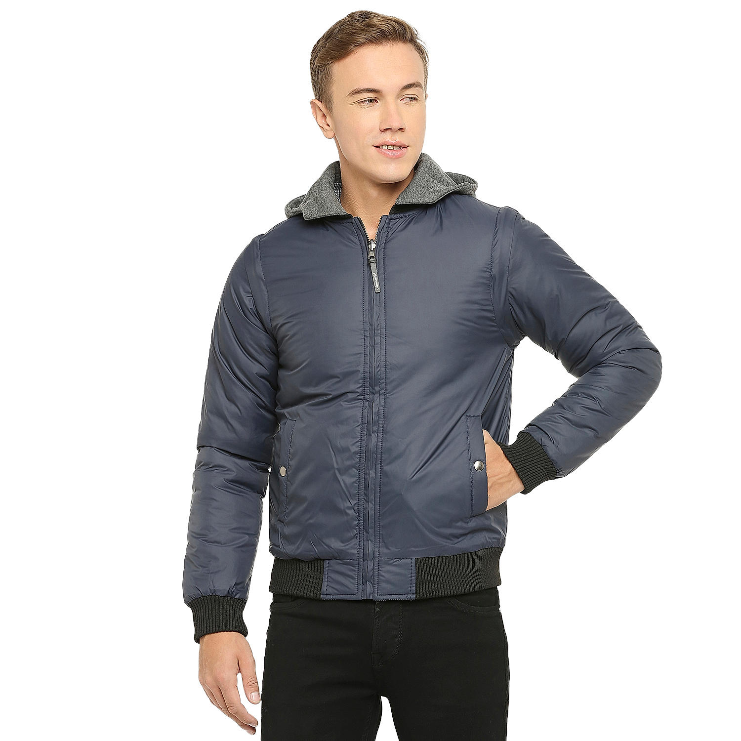 Lawman Full Sleeve dual Shade Solid Men's Jacket