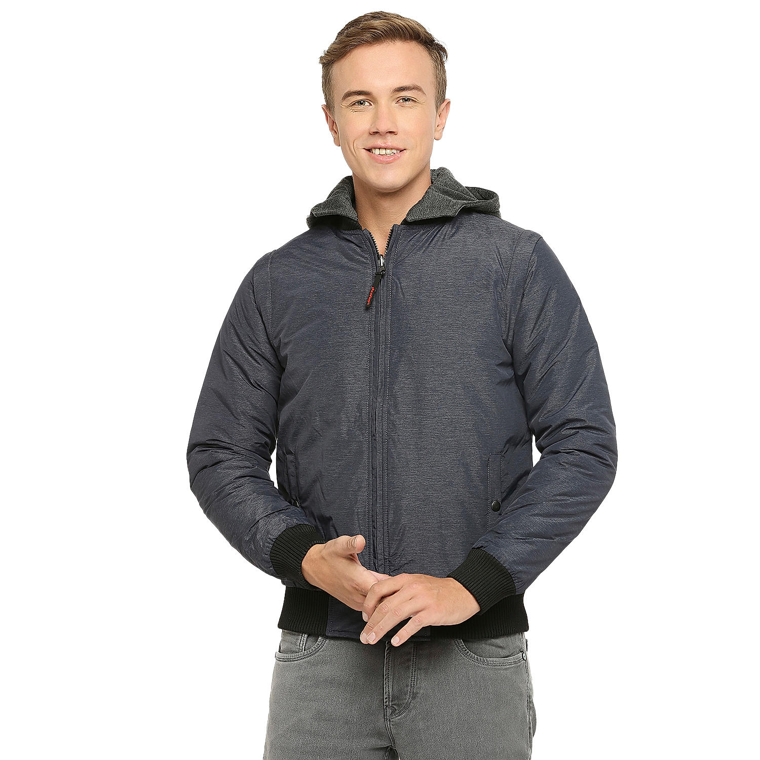 Lawman Full Sleeve dual Shade Solid Men's Jacket