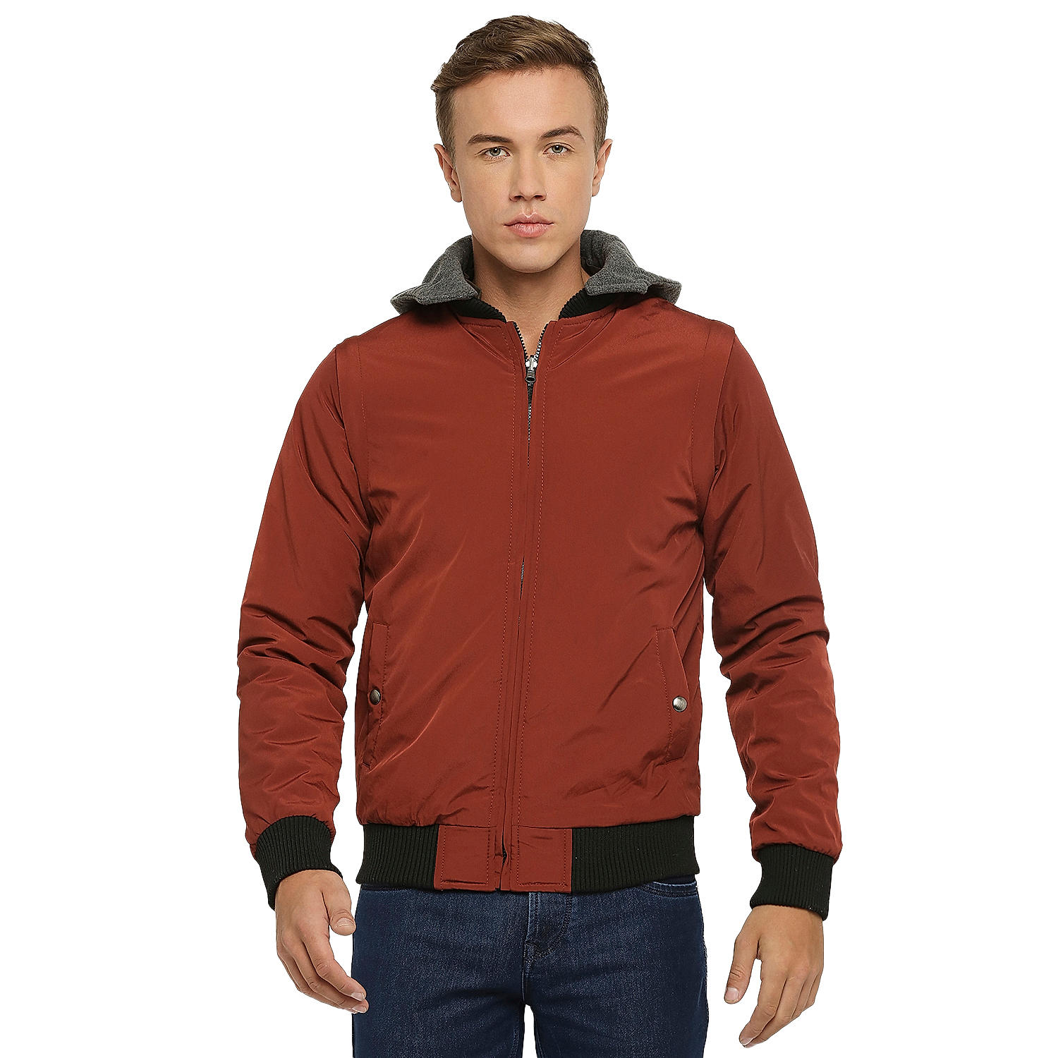 Lawman Full Sleeve dual Shade Solid Men's Jacket