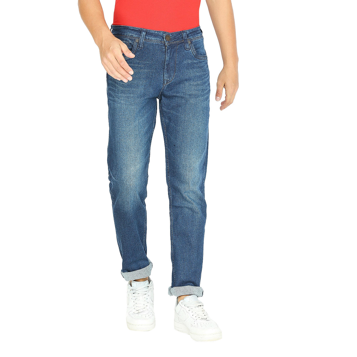 Lawman Blue L - Eleven Fit Solid Jeans For Men