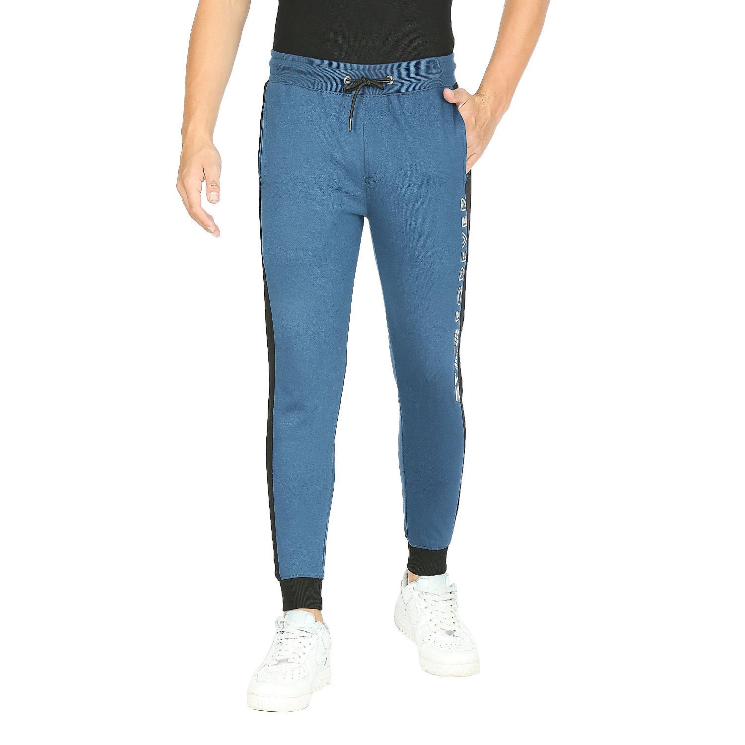 LAWMAN Solid Men Blue Track Pants