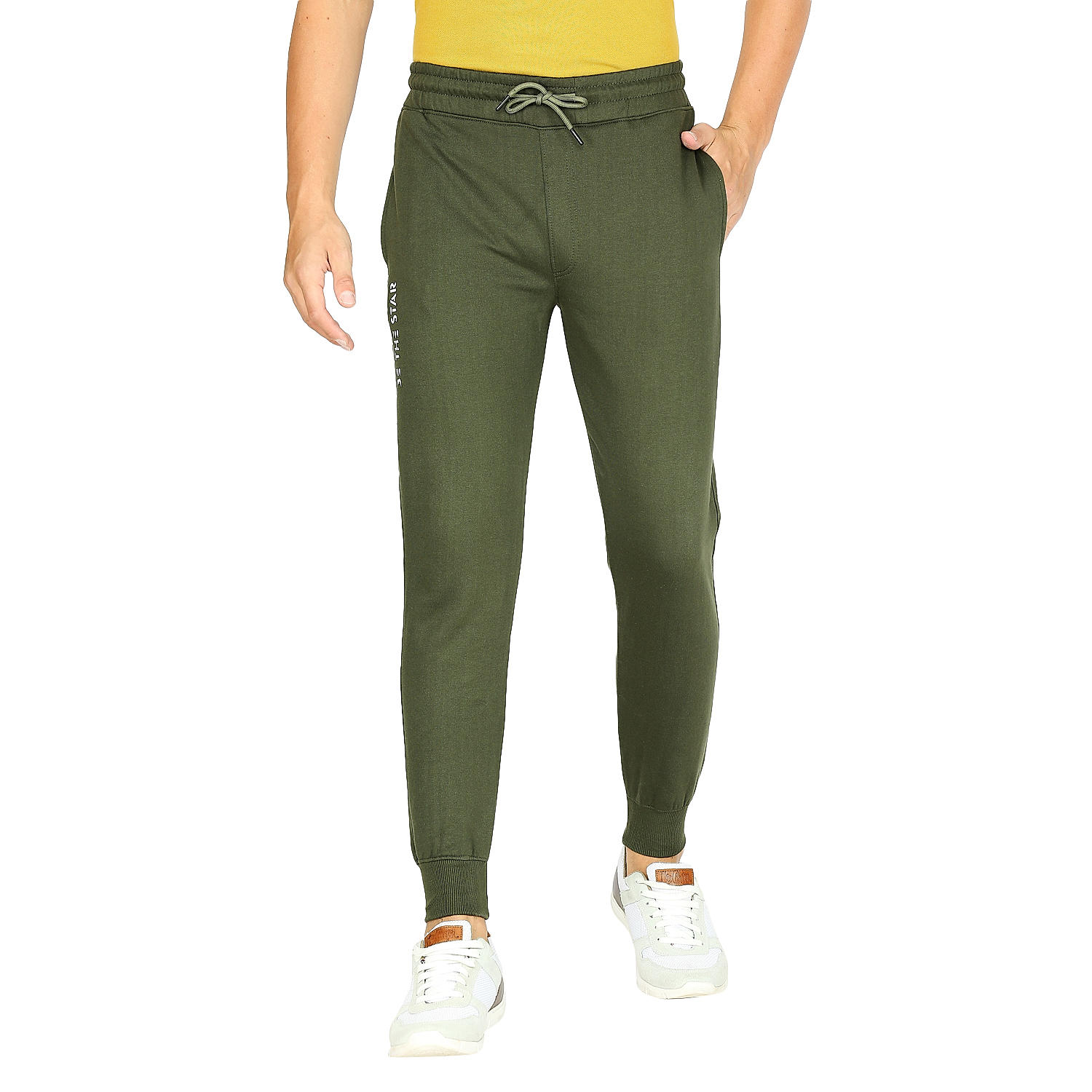 LAWMAN Solid Men Olive Track Pants