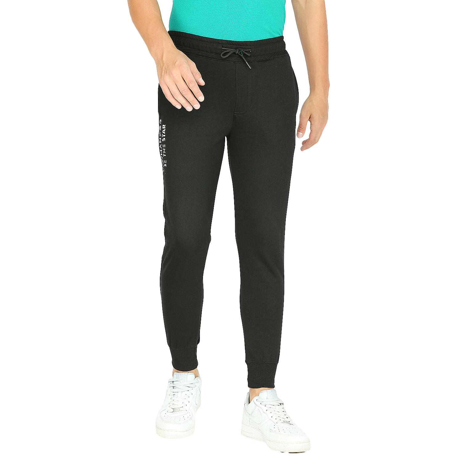 LAWMAN Solid Men Black Track Pants