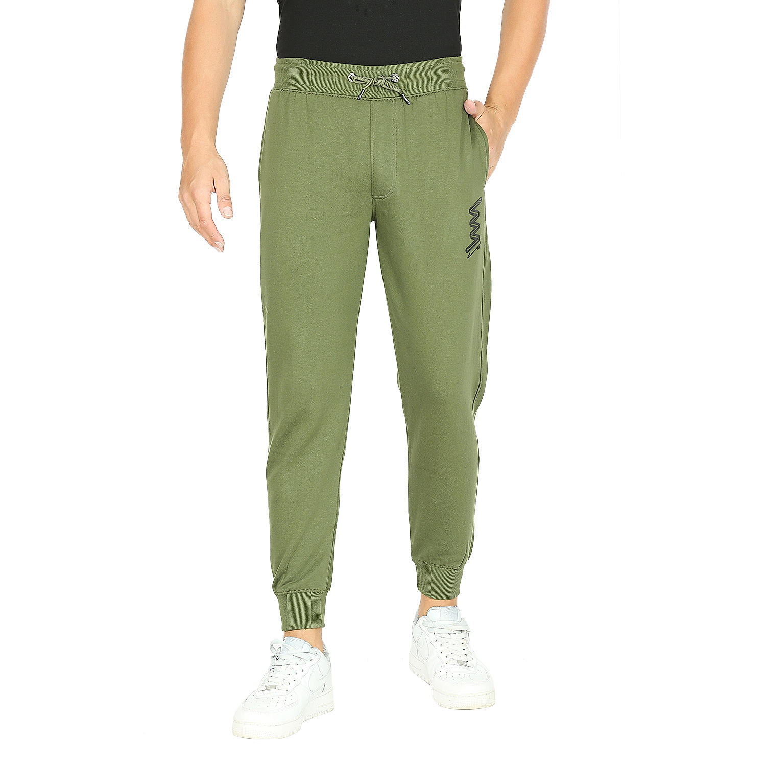 LAWMAN Solid Men Green Track Pants