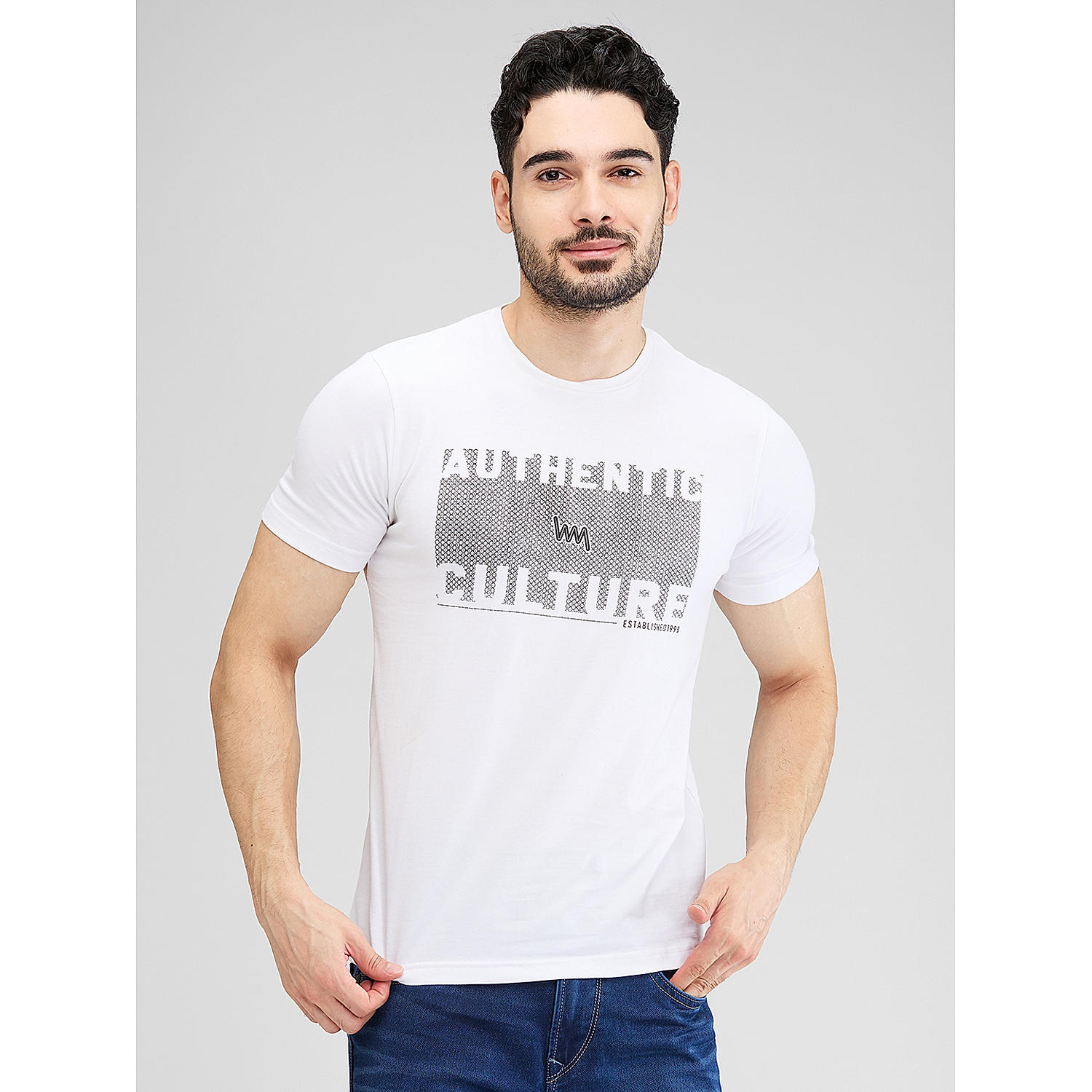 Lawman Round Neck Half Sleeves Printed Regular Fit T-Shirts