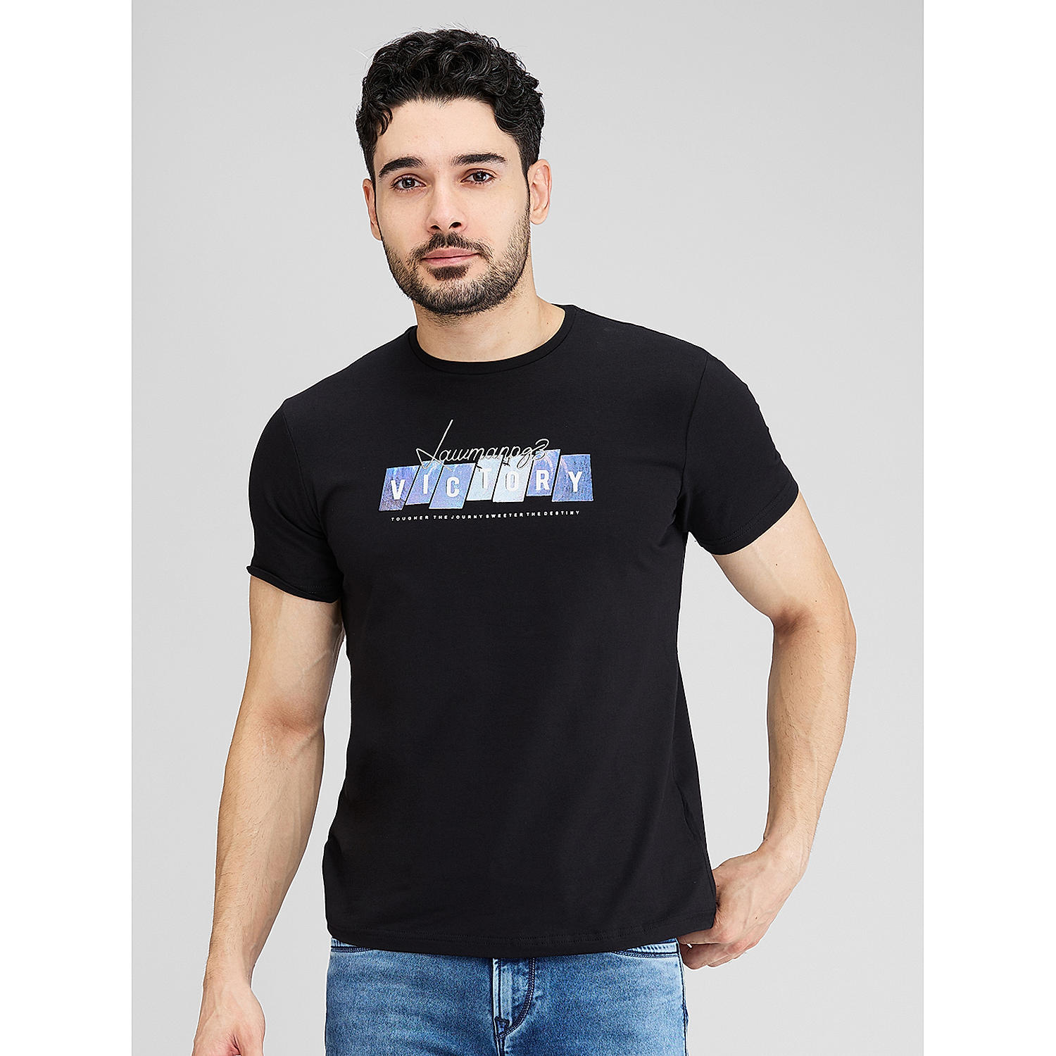 Lawman Round Neck Half Sleeves Printed Regular Fit T-Shirts