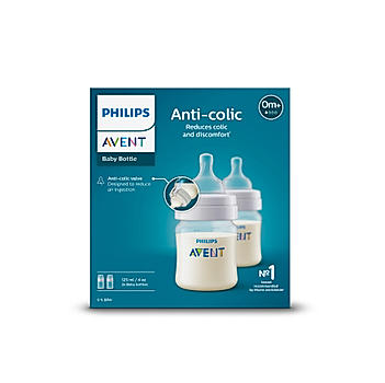 Avent- Anti Colic Feeding Bottles for Newborn Babies | 125ml  | Pack of 2 | BPA Free | SCY100/20