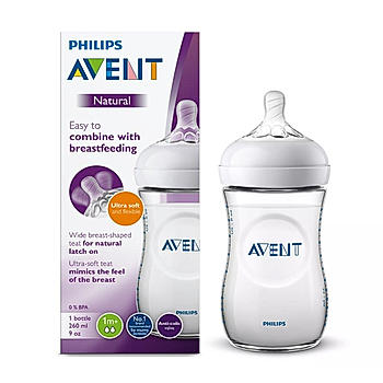 Philips Avent SCF036/27 Lot de 2 Biberon Natural 330 ml 0-12 Mois :  : Baby Products