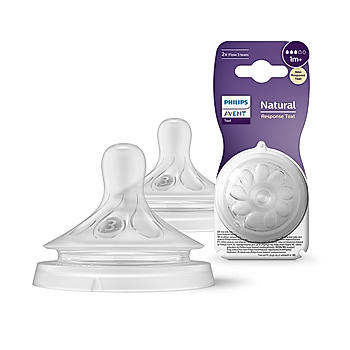 Avent- Natural Response Teat for Babies aged 1 month and above | Flow 3 | Pack of 2 | SCY963/02