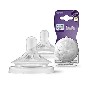 Aven- Natural Response Teat for Babies Aged 6 months and above| Flow 5 | Pack of 2 | BPA Free | SCY965/02