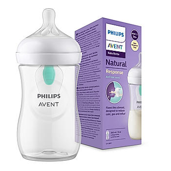 Avent- Natural Response Feeding Bottle for Babies aged 1 month and above |260ml | Pack of 1 | AirFree Vent | BPA Free | SCY673/01