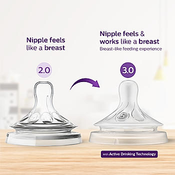 Avent- Natural Response Teat for Babies Aged 6 months and above| Flow 5 | Pack of 2 | BPA Free | SCY965/02