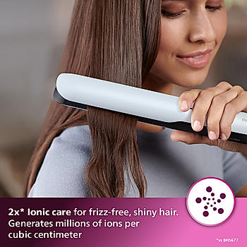 Hair Straightener - | 2x Ionic Care with ThermoShield Tech | Argan Oil Floating plates | BHS520/00