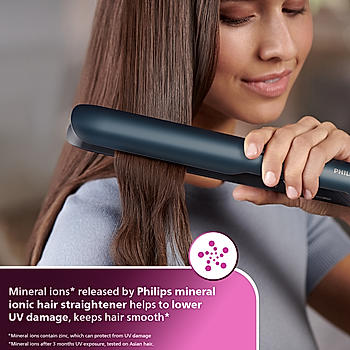 UV Protect Hair Straightener - |  Argan oil Floating plates | ThermoShield Tech | BHS732/10