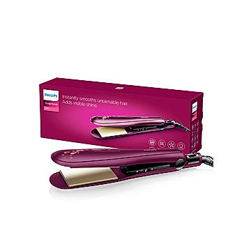 Hair Straightener - | Kerashine Titanium Wide Plate | Silkprotect Technology | BHS738/00