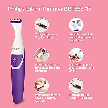 Compact, Philips BRE235/00 Corded Compact Epilator (White and Pink) for  gentle hair removal at home