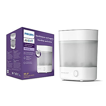 Avent Bottle Sterilizer - | Kills 99% Germs & Bacteria | 10 Mins Cycle | 6 Bottle Capacity | SCF291/00