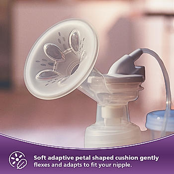 Avent Single Electric Breast Pump  - | Soft Adaptable Cushion | 4 Massage Modes | Memory Function | SCF323/11