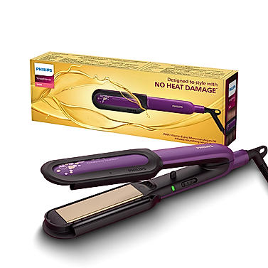 NourishCare- India’s First Hair Straightener designed for No Heat Damage I Uniquely designed NourishCare & KerashineCare for Styling with heat protection | BHS526/00