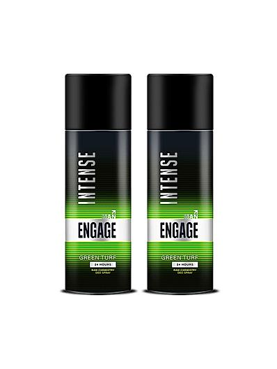 Intense Green Turf Deo Sprays For Men, 150ml (Pack Of 2)